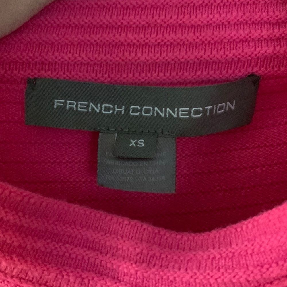 French Connection Women's Hot Pink Babysoft Turtleneck Sweater - Picture 2 of 6